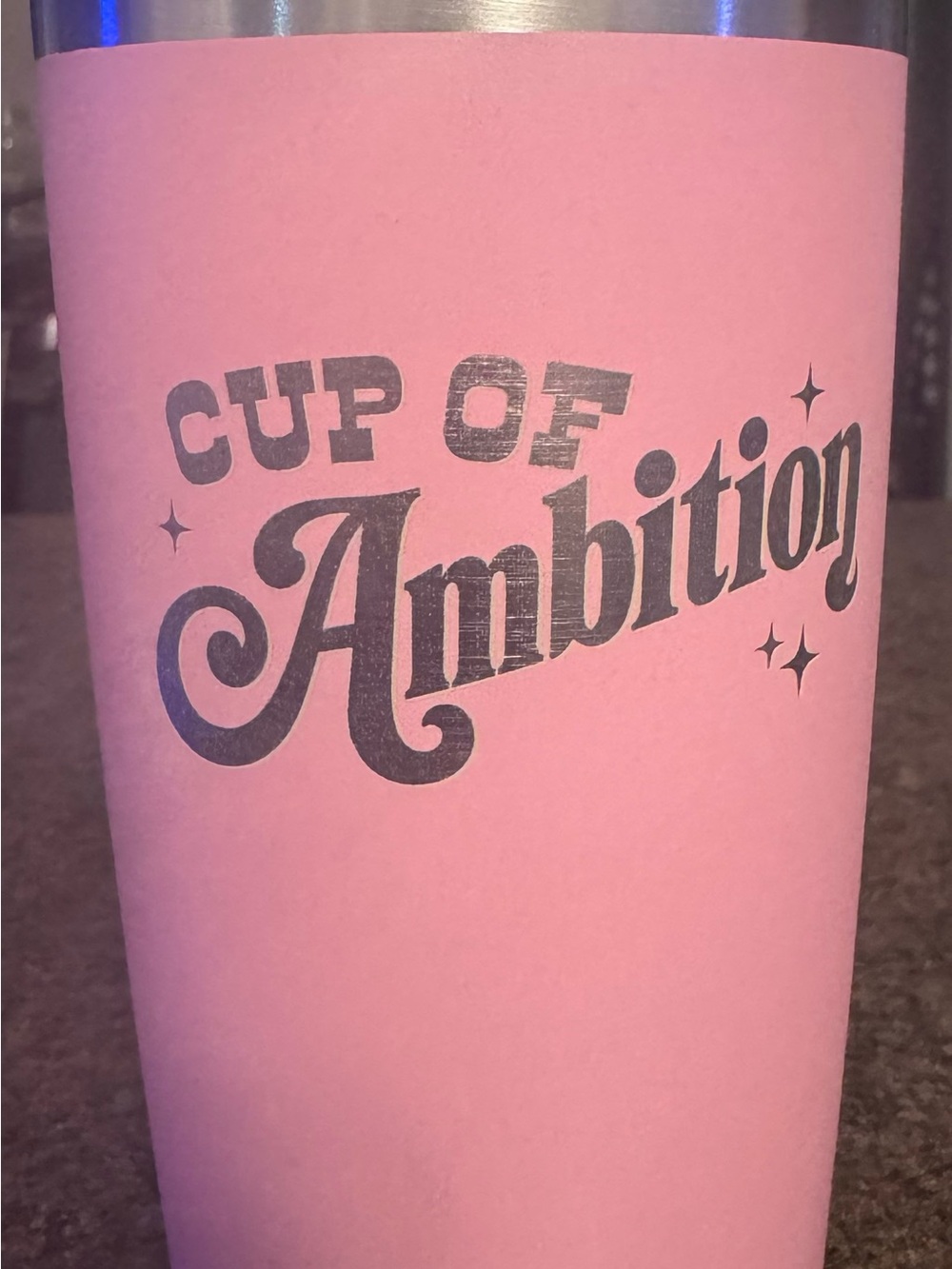 Cup of Ambition Pink Insulated Tumbler - Unbranded